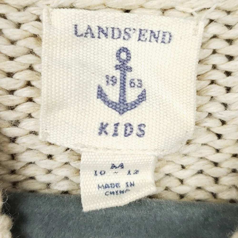 Lands End toggle front hooded sweater szM